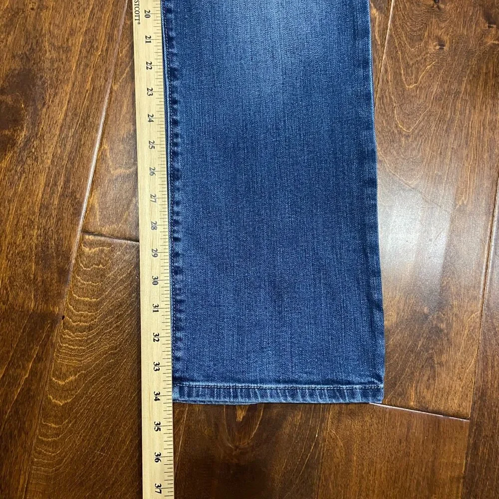 True Religion Relaxed Straight Flap Pocket Denim Blue Jeans Men's Size 34W x 34L